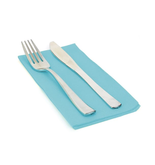 Servilleta Papel 1/8 40x40cm Celeste Punta-Punta (1800 Uds) Servilleta Papel 1/8 40x40cm Celeste Punta-Punta (1800 Uds)
