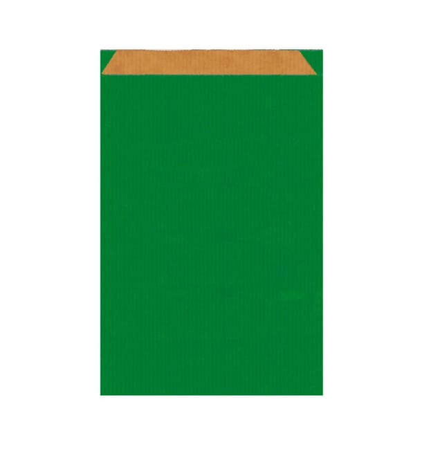 Bolsa de Papel Kraft Verde 26+9x46cm Bolsa de Papel Kraft Verde 26+9x46cm