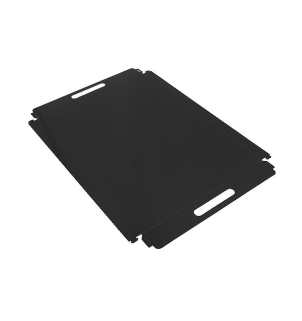 Bandeja Cartón Rectangular Negra Asas 28,5x38,5 cm (100 Uds) Bandeja Cartón Rectangular Negra Asas 28,5x38,5 cm (100 Uds)