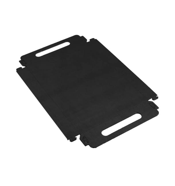Bandeja Cartón Rectangular Negra Asas 16x23 cm (100 Uds) Bandeja Cartón Rectangular Negra Asas 16x23 cm (100 Uds)