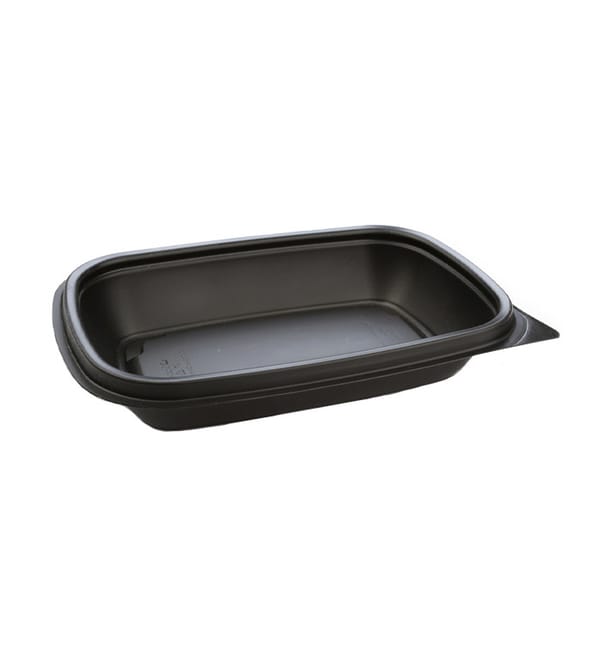 Envase Plástico PP Negro 375ml 20x13x4cm (50 Uds) Envase Plástico PP Negro 375ml 20x13x4cm (50 Uds)