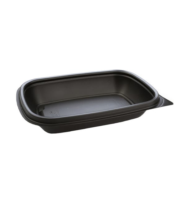 Envase Plástico PP Negro 375ml 20x13x4cm (300 Uds)