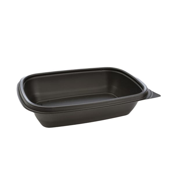 Envase Plástico PP Negro 500ml 20x13x5cm (50 Uds) Envase Plástico PP Negro 500ml 20x13x5cm (50 Uds)