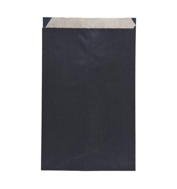 Bolsa de Papel Kraft Negra 12+5x18cm Bolsa de Papel Kraft Negra 12+5x18cm