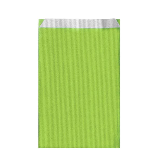 Bolsa de Papel Verde Anis 12+5x18cm Bolsa de Papel Verde Anis 12+5x18cm