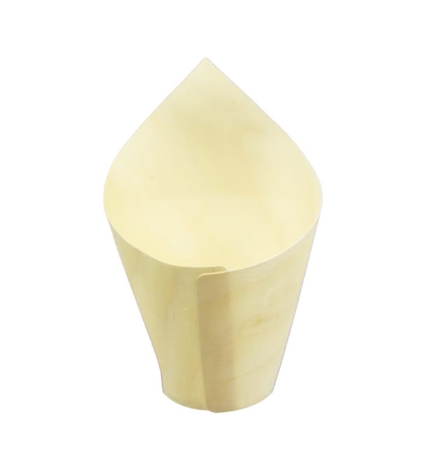 Cono de Madera Degustación 11cm (50 Uds) Cono de Madera Degustación 11cm (50 Uds)