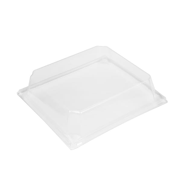 Tapa de Plástico PET para Envase 480ml 14,3x12,3cm (12 Uds) Tapa de Plástico PET para Envase 480ml 14,3x12,3cm (12 Uds)