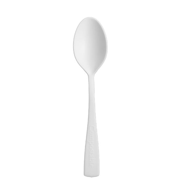 Cucharilla Reutilizable CPLA Blanco 10cm (50 Uds) Cucharilla Reutilizable CPLA Blanco 10cm (50 Uds)