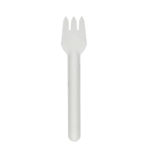 Tenedor de Caña de Azúcar Blanco 16cm (1.000 Uds) Tenedor de Caña de Azúcar Blanco 16cm (1.000 Uds)