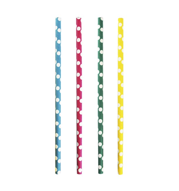 Pajita Recta Papel Surtido Granizado Ø8mm 24cm (3.000 Uds) Pajita Recta Papel Surtido Granizado Ø8mm 24cm (3.000 Uds)