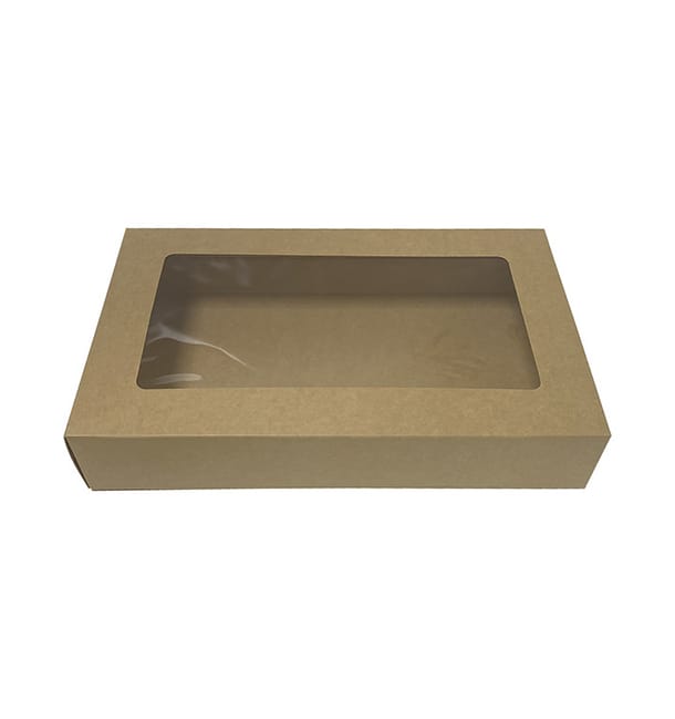 Caja Kraft con Ventana 41,9x26,7x7,1cm (50 Uds) Caja Kraft con Ventana 41,9x26,7x7,1cm (50 Uds)