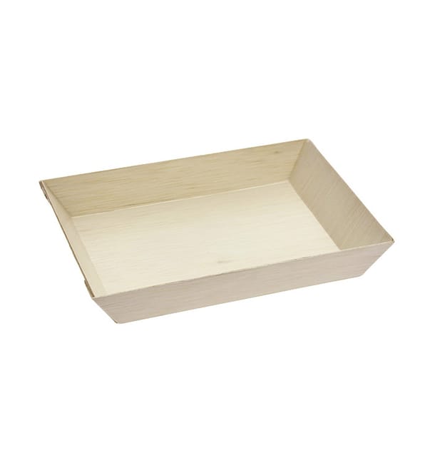 Bandeja de Madera 13x6,5x2cm 125ml (100 Uds)