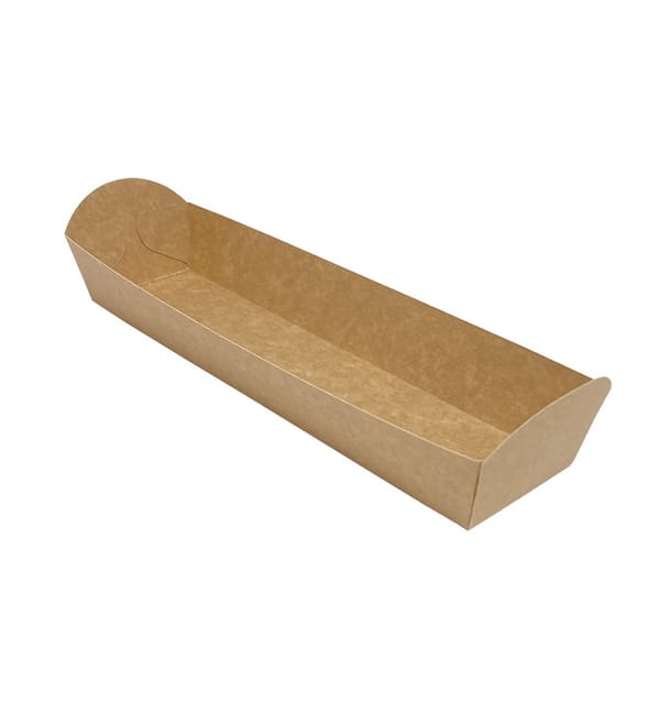 Bandeja Kraft para Bocadillo 500ml 24,8x6cm (500 Uds) Bandeja Kraft para Bocadillo 500ml 24,8x6cm (500 Uds)