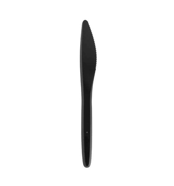 Cuchillo Plástico Luxury Negro 175 mm (100 Uds) Cuchillo Plástico Luxury Negro 175 mm (100 Uds)