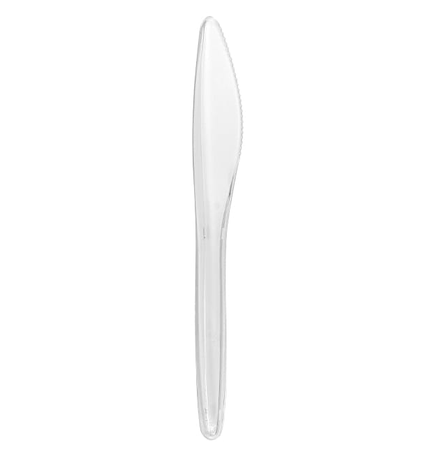 Cuchillo Plástico Luxury Transparente 175mm (100 Uds)