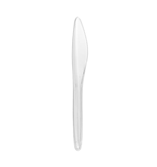 Cuchillo Plástico Luxury Transparente 175mm (100 Uds) Cuchillo Plástico Luxury Transparente 175mm (100 Uds)