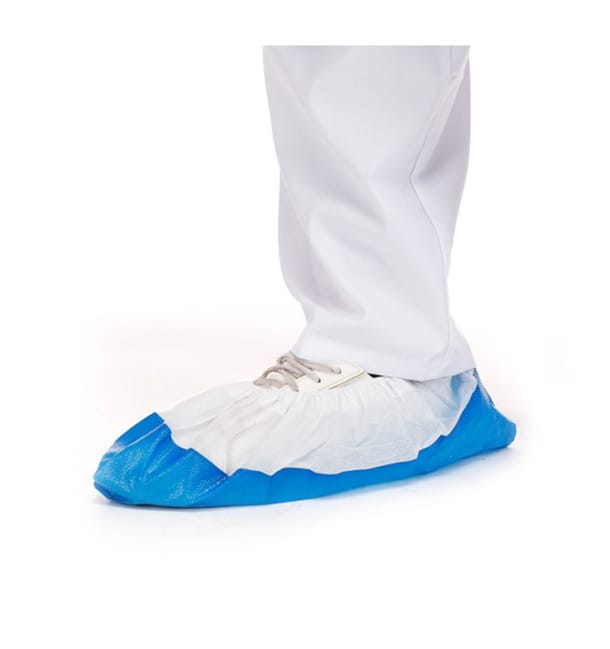 Cubrezapatos TST PP Suela Reforzada CPE Blanco/Azul (100 Uds) Cubrezapatos TST PP Suela Reforzada CPE Blanco/Azul (100 Uds)