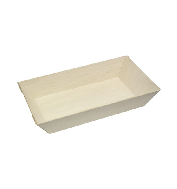 Bandeja de Madera 15,5x8,5x2,8cm 250ml (25 Uds)