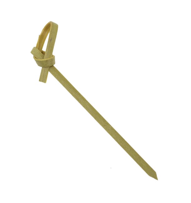 Pinchos de Bambú "Lazo" 7cm en caja (100 Uds) Pinchos de Bambú "Lazo" 7cm en caja (100 Uds)