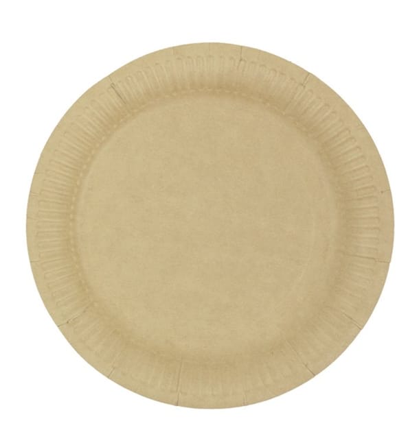 Plato de Cartón Redondo “Radial” Kraft Ø18cm 200gr/m² (650 Uds) Plato de Cartón Redondo “Radial” Kraft Ø18cm 200gr/m² (650 Uds)