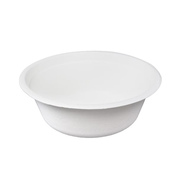 Bol de Caña de Azúcar Blanco 600ml Ø15,5cm (25 Uds) Bol de Caña de Azúcar Blanco 600ml Ø15,5cm (25 Uds)