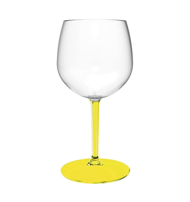 Copa Reutilizable Durable TT Pie Amarillo para Gin Tonic 580ml (6 Ud) Copa Reutilizable Durable TT Pie Amarillo para Gin Tonic 580ml (6 Ud)