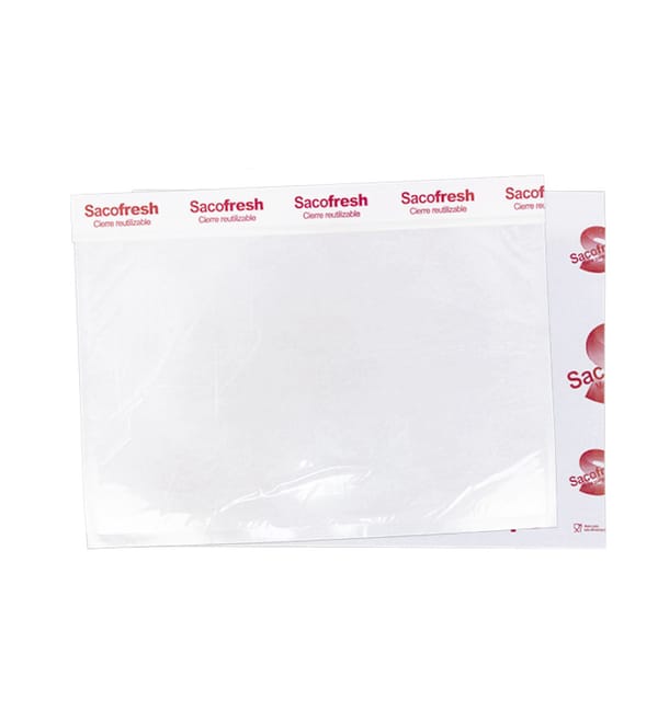Bolsa PE y Papel Reutilizable Solapa Adhesiva Sacofresh Roja 30x36cm (1.000 Uds) Bolsa PE y Papel Reutilizable Solapa Adhesiva Sacofresh Roja 30x36cm (1.000 Uds)