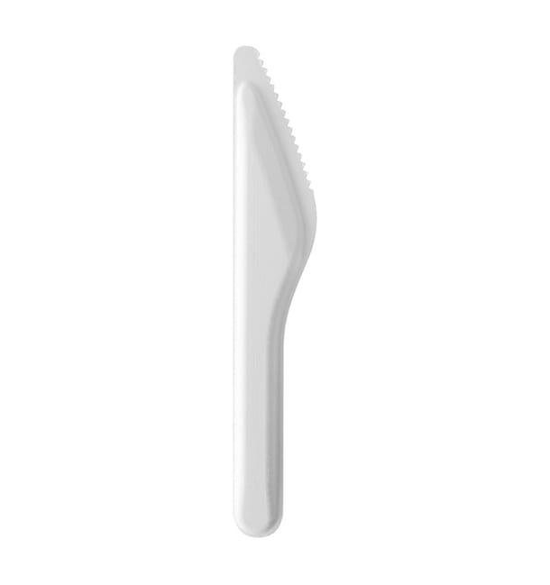 Cuchillo de Fibra Moldeada Blanco 16cm (1.000 Uds) Cuchillo de Fibra Moldeada Blanco 16cm (1.000 Uds)