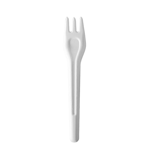 Tenedor de Fibra Moldeada Blanco 16,5cm (50 Uds) Tenedor de Fibra Moldeada Blanco 16,5cm (50 Uds)