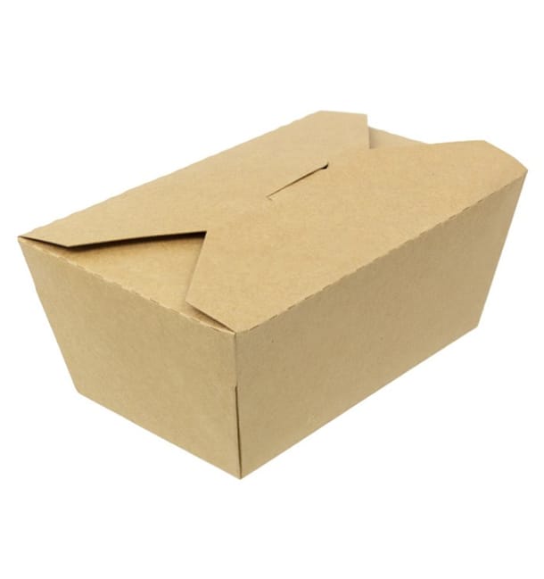Caja de Cartón Kraft Comida para Llevar 900ml (200 Uds) Caja de Cartón Kraft Comida para Llevar 900ml (200 Uds)