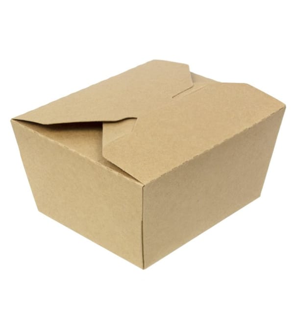 Caja de Cartón Kraft Comida para Llevar 750ml (25 Uds) Caja de Cartón Kraft Comida para Llevar 750ml (25 Uds)