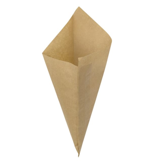Cono de Papel Antigrasa Kraft 27,5cm 250gr (1.600 Uds) Cono de Papel Antigrasa Kraft 27,5cm 250gr (1.600 Uds)