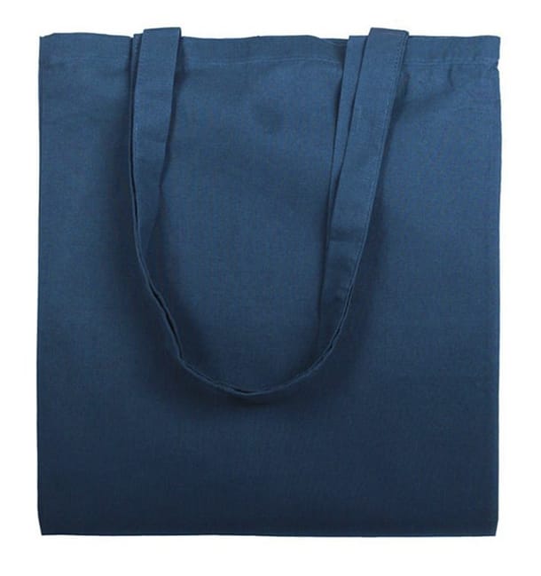 Bolsa Algodón Asa Larga Azul Marino 38x42cm (200 Uds) Bolsa Algodón Asa Larga Azul Marino 38x42cm (200 Uds)
