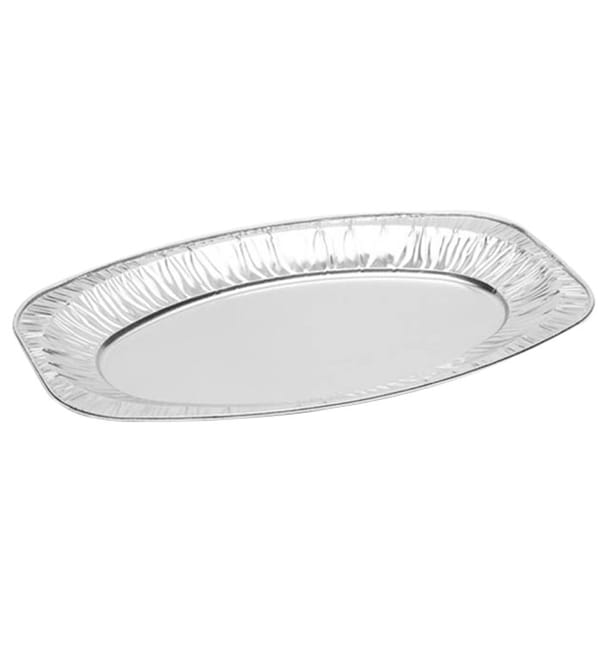 Bandeja Ovalada de Aluminio 1650ml (10 Uds) Bandeja Ovalada de Aluminio 1650ml (10 Uds)