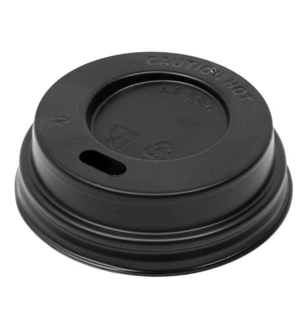 Tapa Travel con Agujero PS para Vaso Cartón 3Oz Negra Ø5,8cm (100 Uds) Tapa Travel con Agujero PS para Vaso Cartón 3Oz Negra Ø5,8cm (100 Uds)