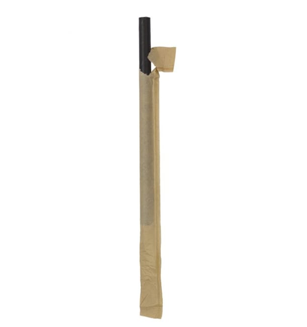 Pajita Recta Papel Natural Enfundada Kraft Ø8mm 14cm (100 Uds) Pajita Recta Papel Natural Enfundada Kraft Ø8mm 14cm (100 Uds)