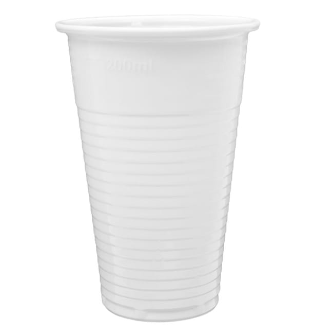 Vaso de Plástico PP Blanco 220ml (3.000 Uds) Vaso de Plástico PP Blanco 220ml (3.000 Uds)