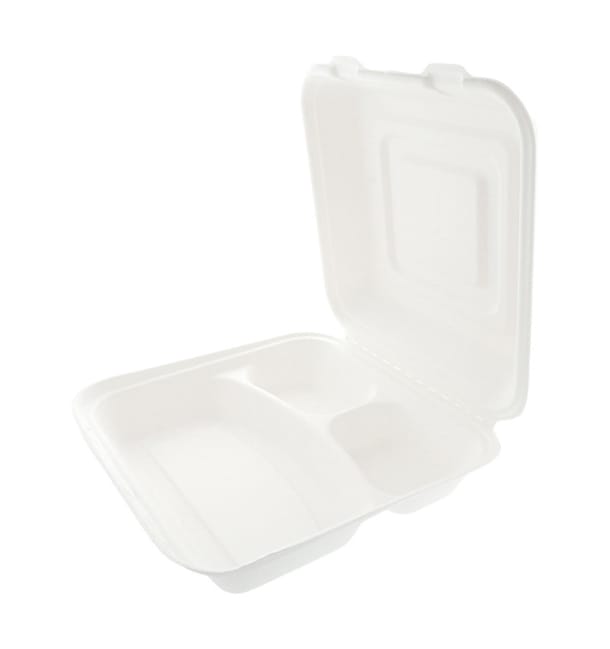 Envase MenuBox Caña de Azúcar 3 Comp. 227x248x93mm Envase MenuBox Caña de Azúcar 3 Comp. 227x248x93mm