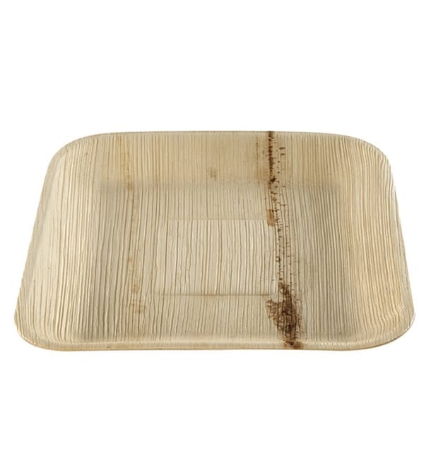 Plato Cuadrado de Hoja de Palma 20x20cm (25 Uds) Plato Cuadrado de Hoja de Palma 20x20cm (25 Uds)