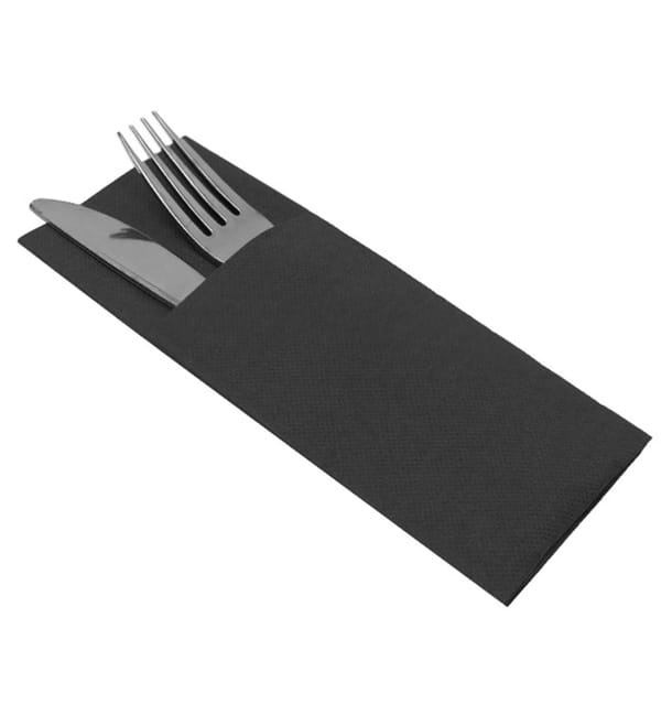 Servilleta Canguro de Papel Punta-Punta 33x40cm Negra (600 Uds) Servilleta Canguro de Papel Punta-Punta 33x40cm Negra (600 Uds)