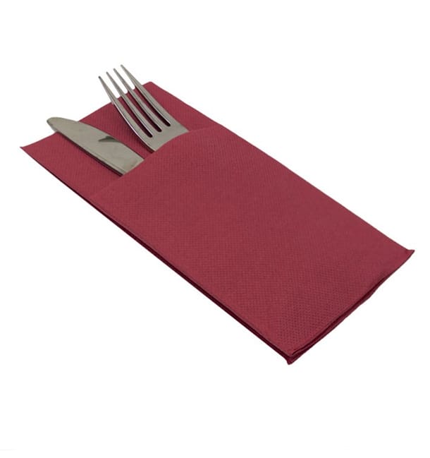 Servilleta Canguro de Papel Punta-Punta 40x40cm Burdeos (480 Uds) Servilleta Canguro de Papel Punta-Punta 40x40cm Burdeos (480 Uds)