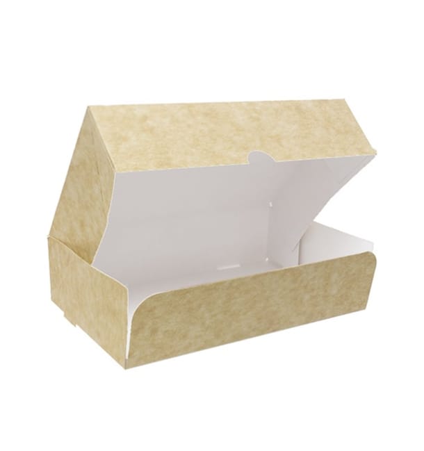 Caja Pastelería de Cartón Kraft 17,5x11,5x4,7cm 250g (20 Uds) Caja Pastelería de Cartón Kraft 17,5x11,5x4,7cm 250g (20 Uds)