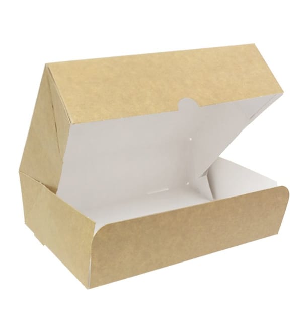 Caja Pastelería de Cartón Kraft 18,2x13,6x5,2cm 500g (20 Uds) Caja Pastelería de Cartón Kraft 18,2x13,6x5,2cm 500g (20 Uds)