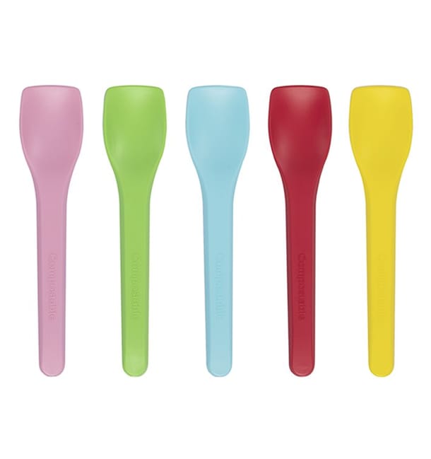 Cucharilla de Helado Colores CPLA 10cm (100 Uds) Cucharilla de Helado Colores CPLA 10cm (100 Uds)