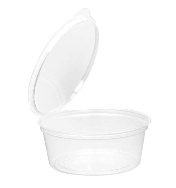 Tarrina Redonda Bisagra PP Transparente 70ml (50 Uds) Tarrina Redonda Bisagra PP Transparente 70ml (50 Uds)