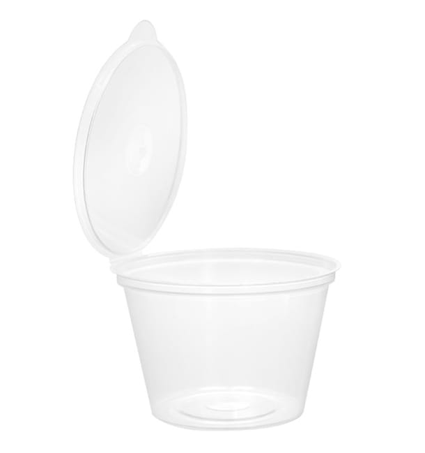 Tarrina Redonda Bisagra PP Transparente 120ml (1.000 Uds) Tarrina Redonda Bisagra PP Transparente 120ml (1.000 Uds)