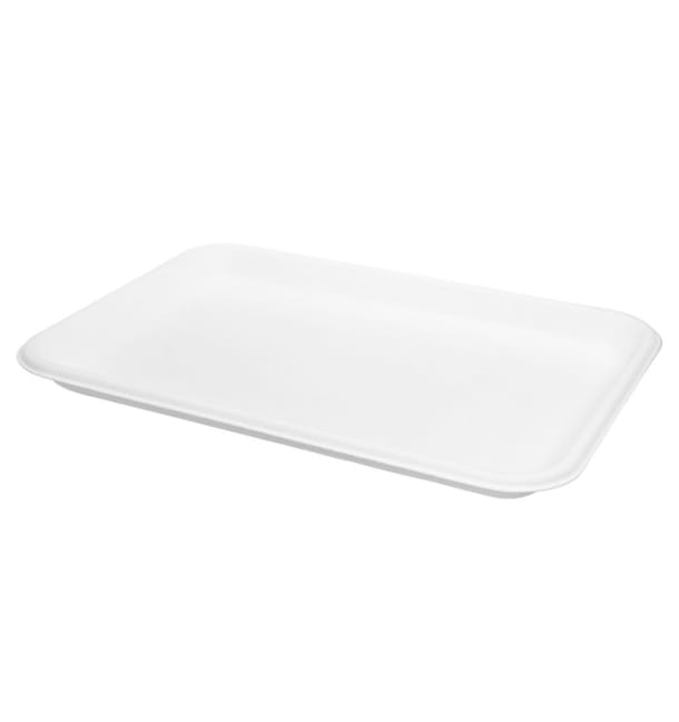 Bandeja Caña de Azúcar Blanca 20,5x14,5cm (500 Uds) Bandeja Caña de Azúcar Blanca 20,5x14,5cm (500 Uds)