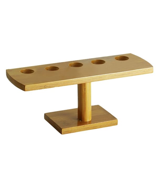Stand de Bambú para Cucurucho 5 Huecos (10 Uds) Stand de Bambú para Cucurucho 5 Huecos (10 Uds)
