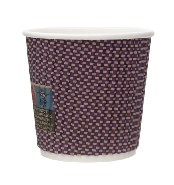 Vaso Cartón Rizado Kraft 4Oz/110ml Ø6,2cm (25 Uds) Vaso Cartón Rizado Kraft 4Oz/110ml Ø6,2cm (25 Uds)
