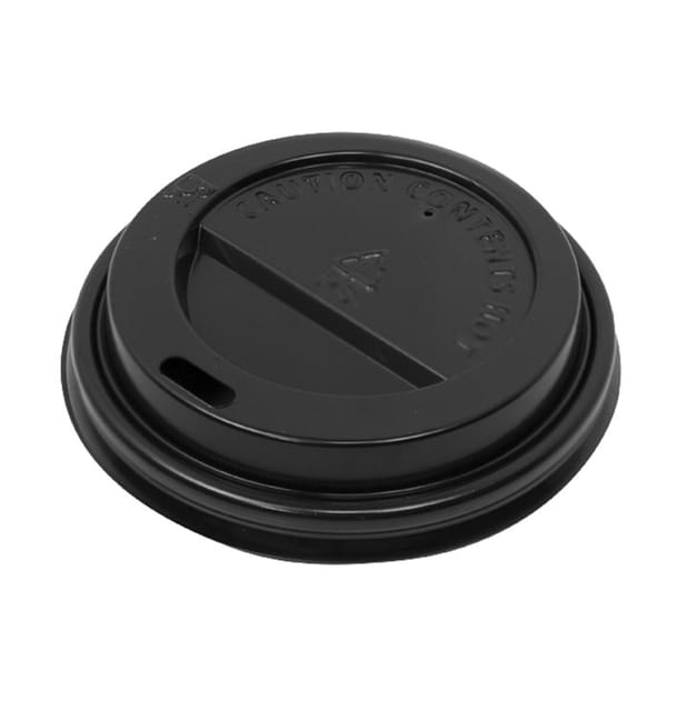 Tapa SIP de PS para Vaso Cartón Negra Ø7,3cm (50 Uds) Tapa SIP de PS para Vaso Cartón Negra Ø7,3cm (50 Uds)
